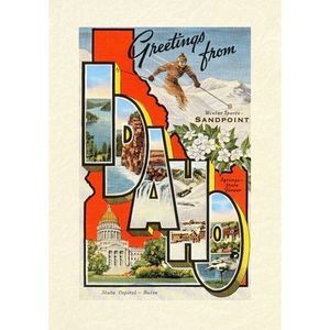Vintage Lined Notebook Greetings from Sandpoint, Idaho -- Found Image Press
